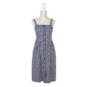 Draper James Gingham Dress Button Front Sundress Pockets Size 6